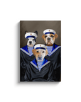 'The Sailors' Personalized 3 Pet Canvas