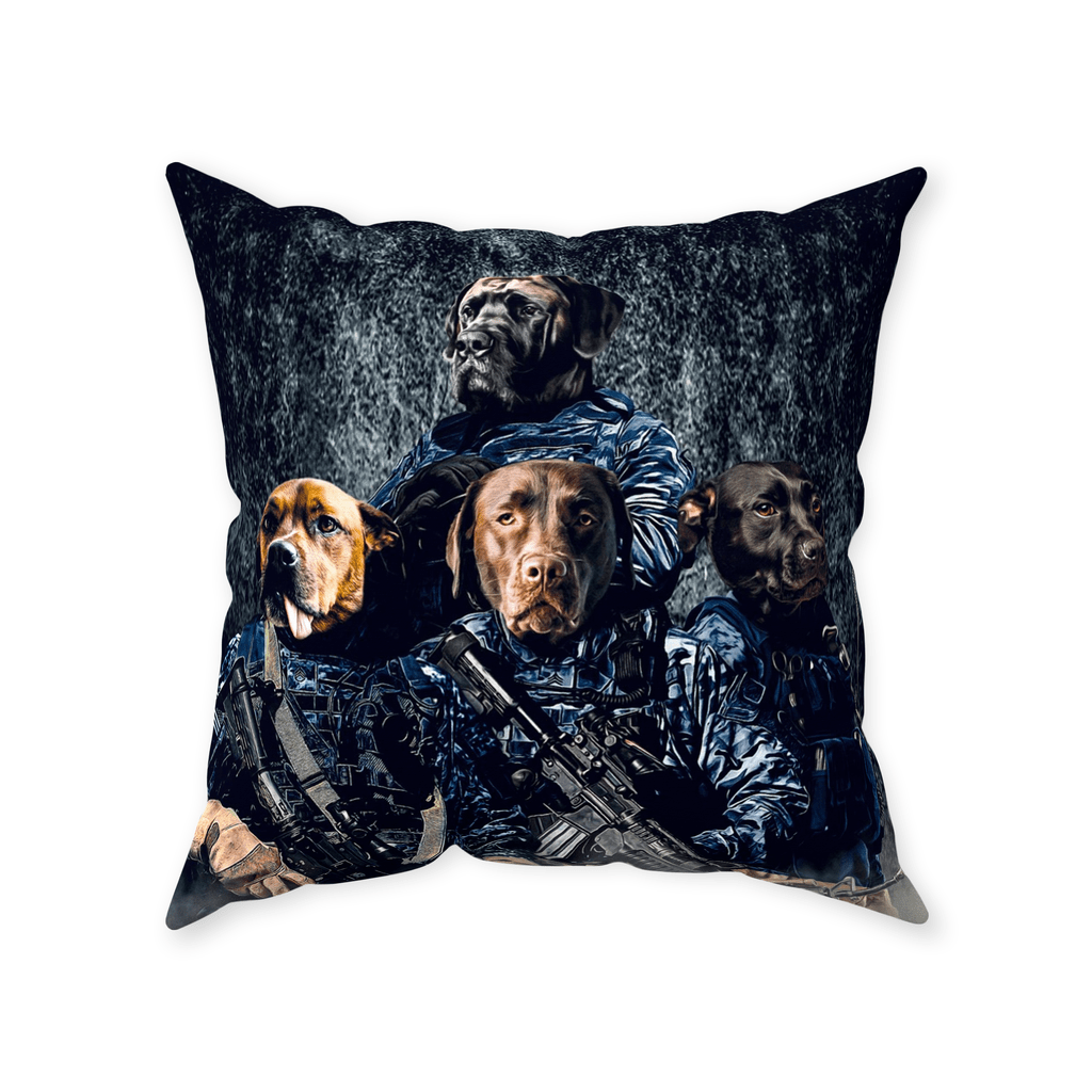 &#39;The Navy Veterans&#39; Personalized 4 Pet Throw Pillow