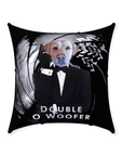 'Double O Woofer' Personalized Pet Throw Pillow