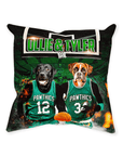 'Boston Walkies' Personalized 2 Pet Throw Pillow