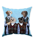 'Step Doggos and Doggette' Personalized 4 Pet Throw Pillow