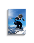 'The Snowboarder' Personalized Pet Canvas