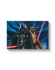 'Darth Woofer & Jedi-Doggo' Personalized 2 Pet Canvas