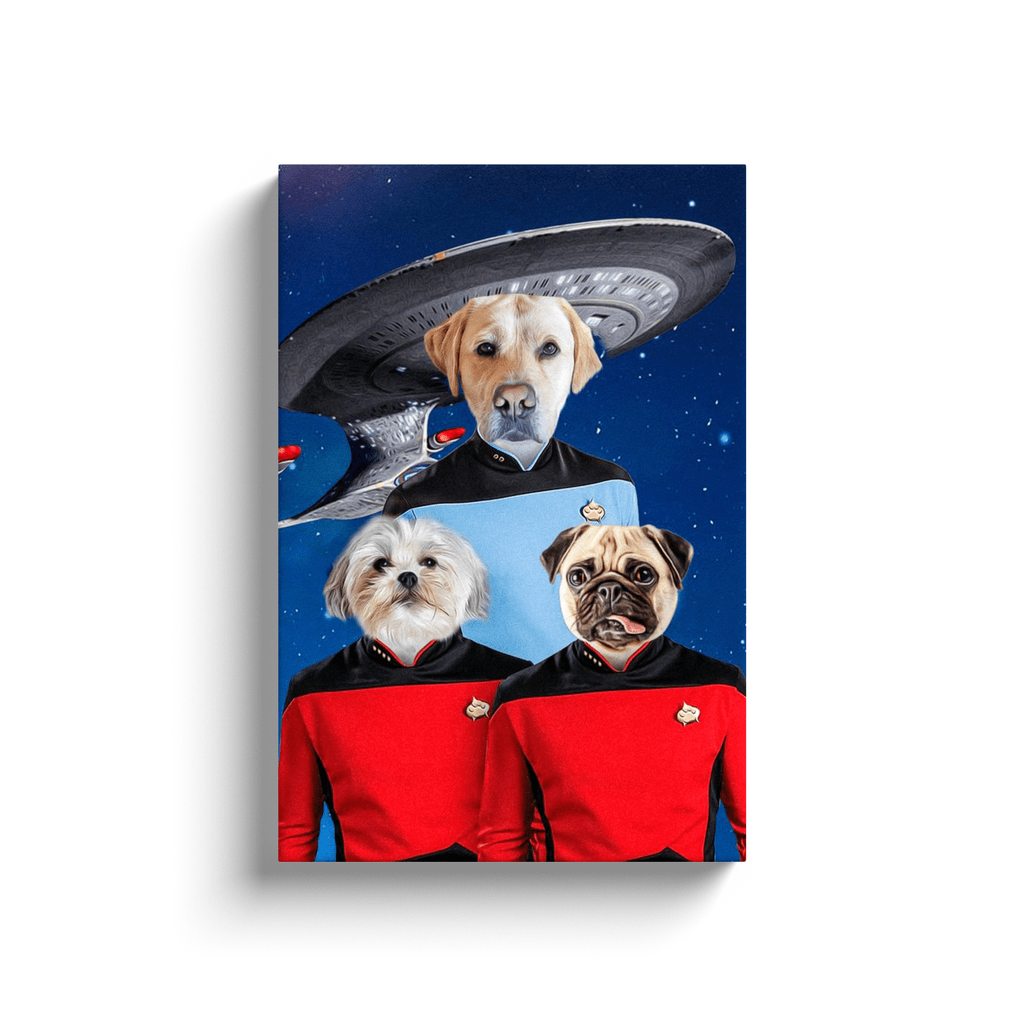 &#39;Doggo-Trek&#39; Personalized 3 Pet Canvas