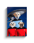 'Doggo-Trek' Lienzo personalizado para 3 mascotas