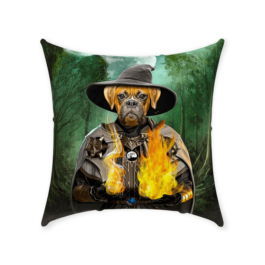 &#39;The Wizard&#39; Personalized Pet Throw Pillow