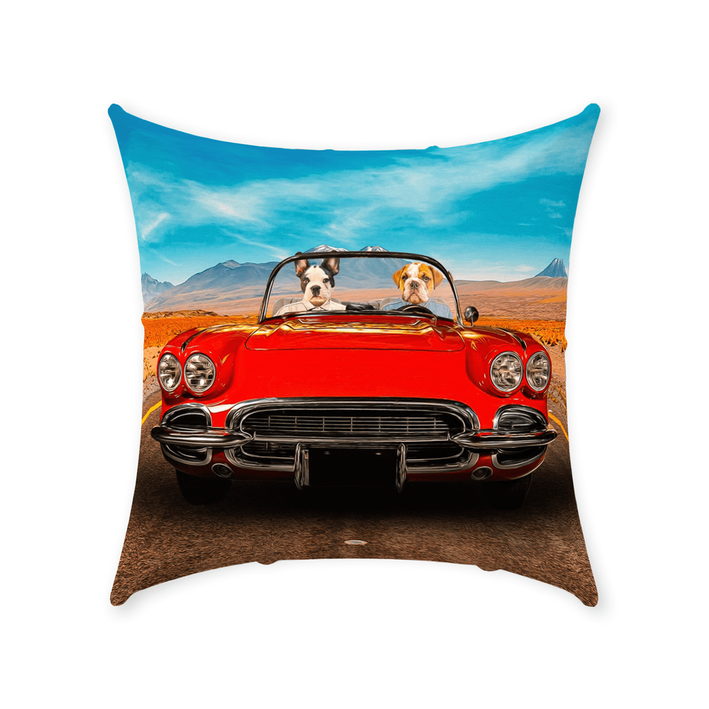 &#39;The Classic Paw-Vette&#39; Personalized 2 Pet Throw Pillow