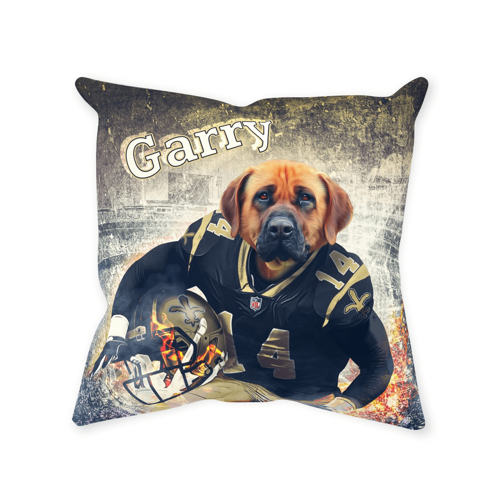 &#39;New Orleans Doggos&#39; Personalized Pet Throw Pillow