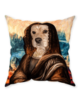 'Dogga Lisa' Personalized Pet Throw Pillow
