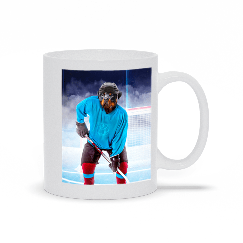 &#39;The Hockey Player&#39; Custom Pet Mug