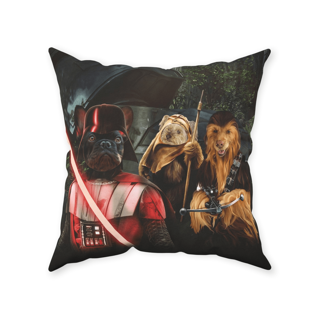 &#39;Star Woofers&#39; Personalized 3 Pet Throw Pillow