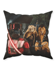 'Star Woofers' Personalized 3 Pet Throw Pillow