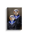 'The Sailors' Personalized 2 Pet Canvas