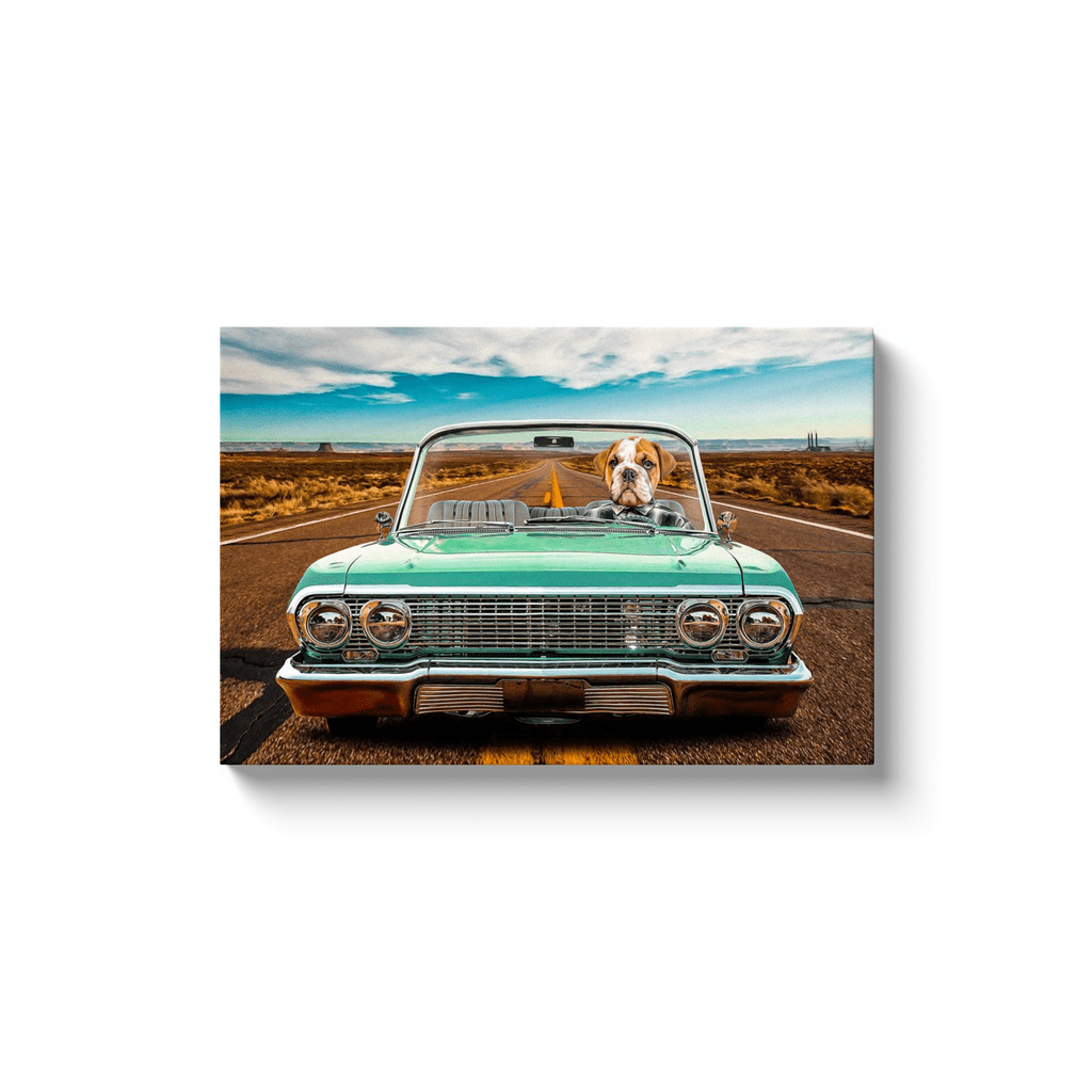 &#39;The Lowrider&#39; Personalized Pet Canvas