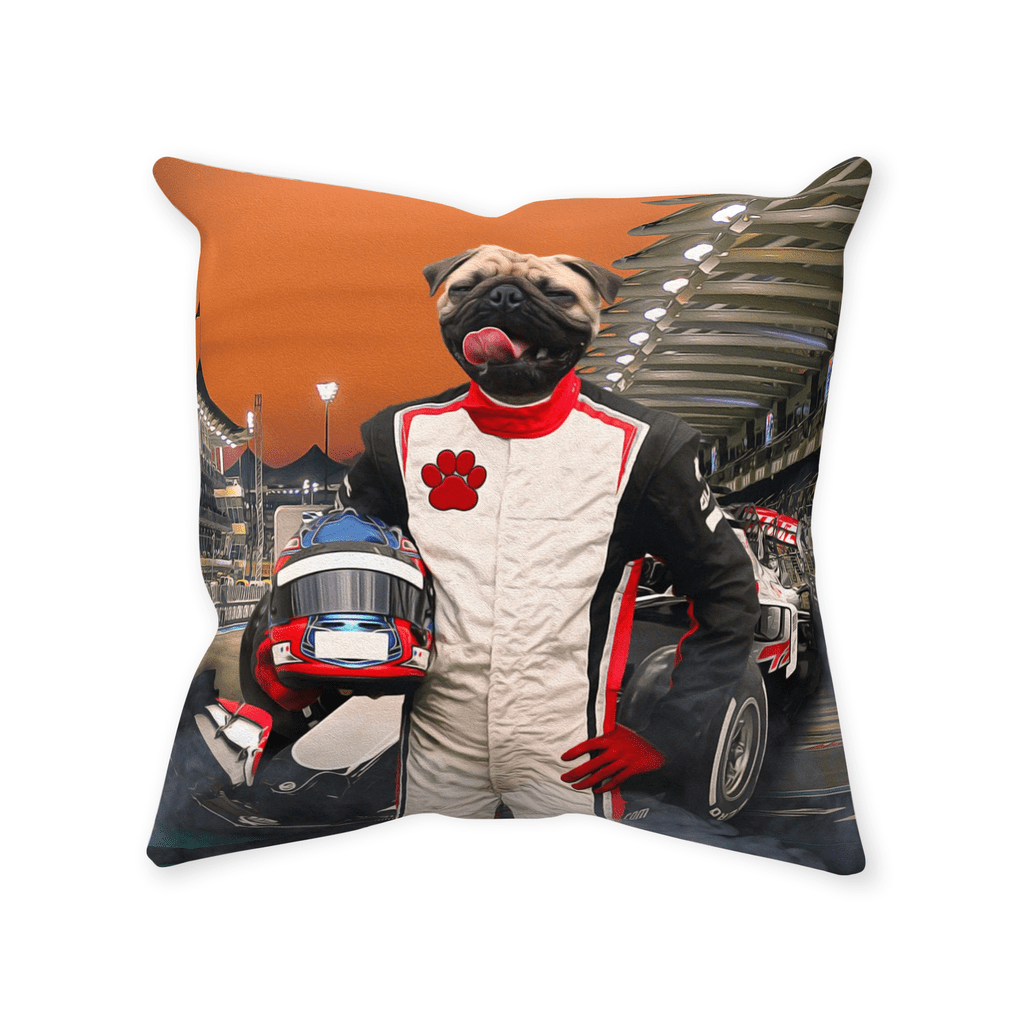 &#39;F1-Paw&#39; Personalized Pet Throw Pillow