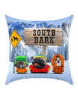 'South Bark' Personalized 3 Pet Throw Pillow