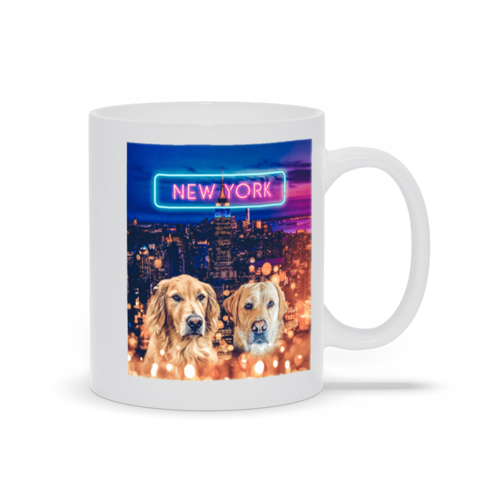 Taza personalizada para 2 mascotas &#39;Doggos of New York&#39;