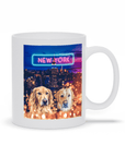 Taza personalizada para 2 mascotas 'Doggos of New York'