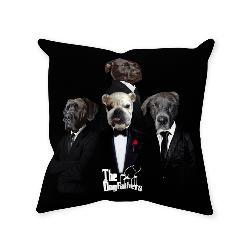 &#39;The Dogfathers&#39; Personalized 4 Pet Throw Pillow