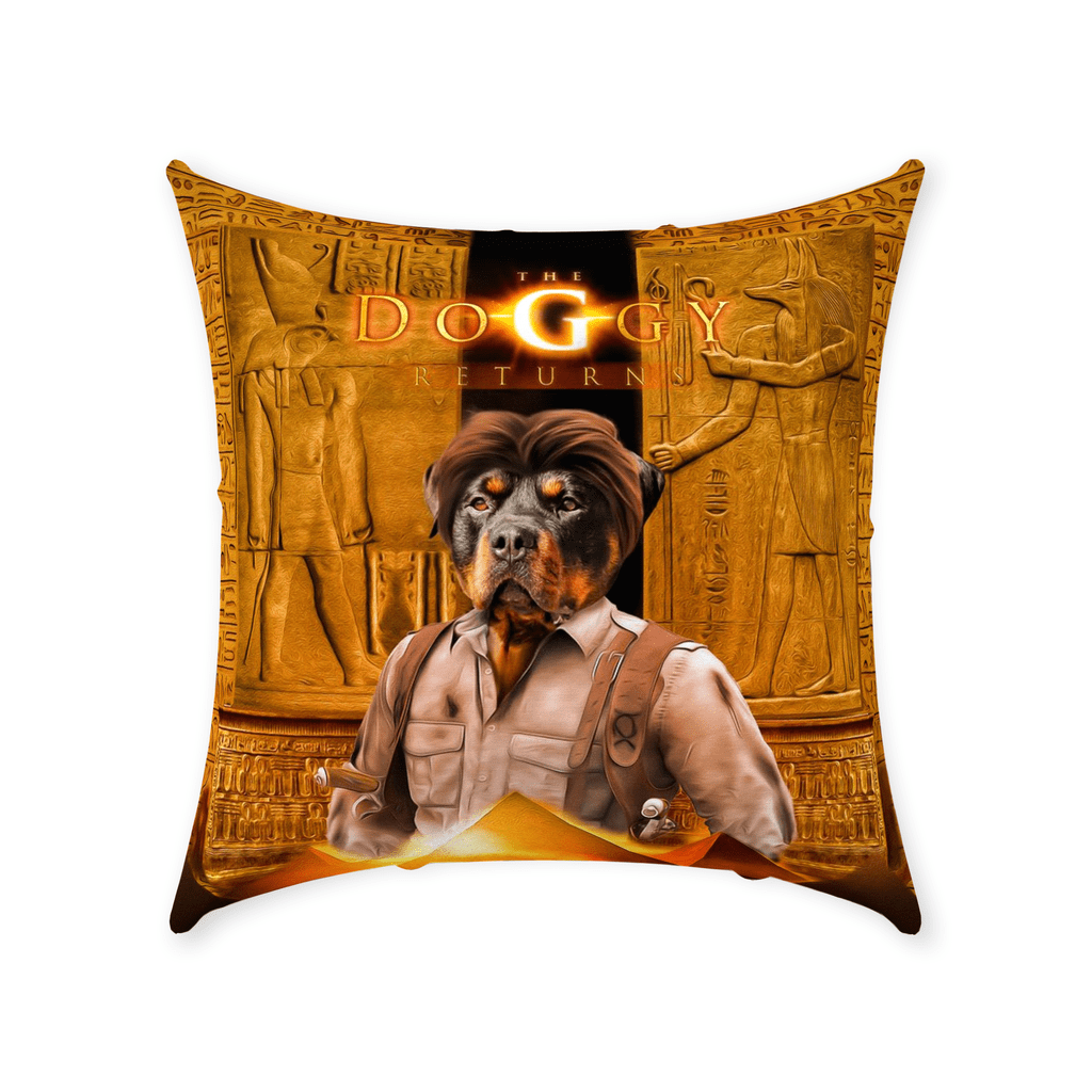 &#39;The Doggy Returns&#39; Personalized Pet Throw Pillow