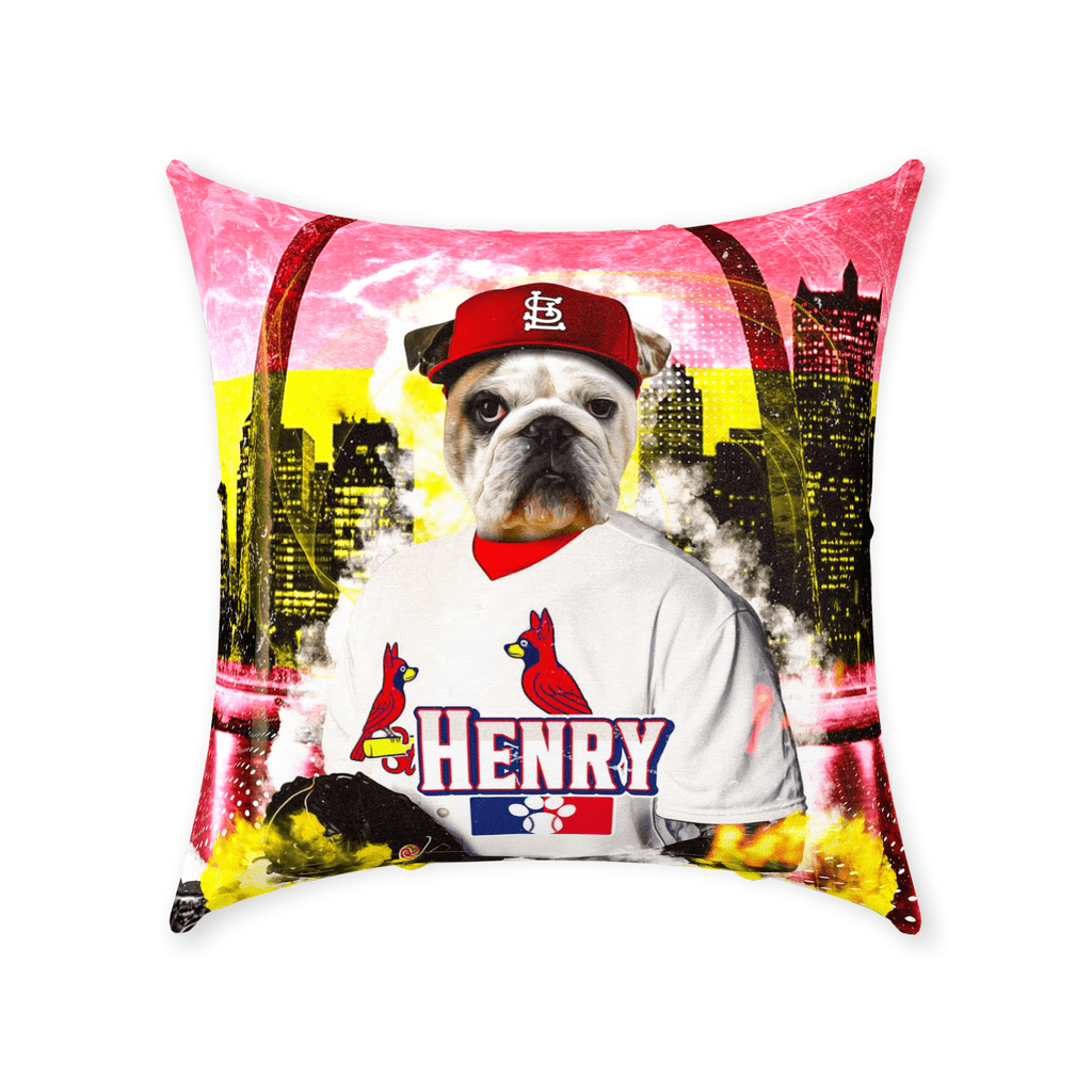 &#39;St. Louis Cardipaws&#39; Personalized Pet Throw Pillow