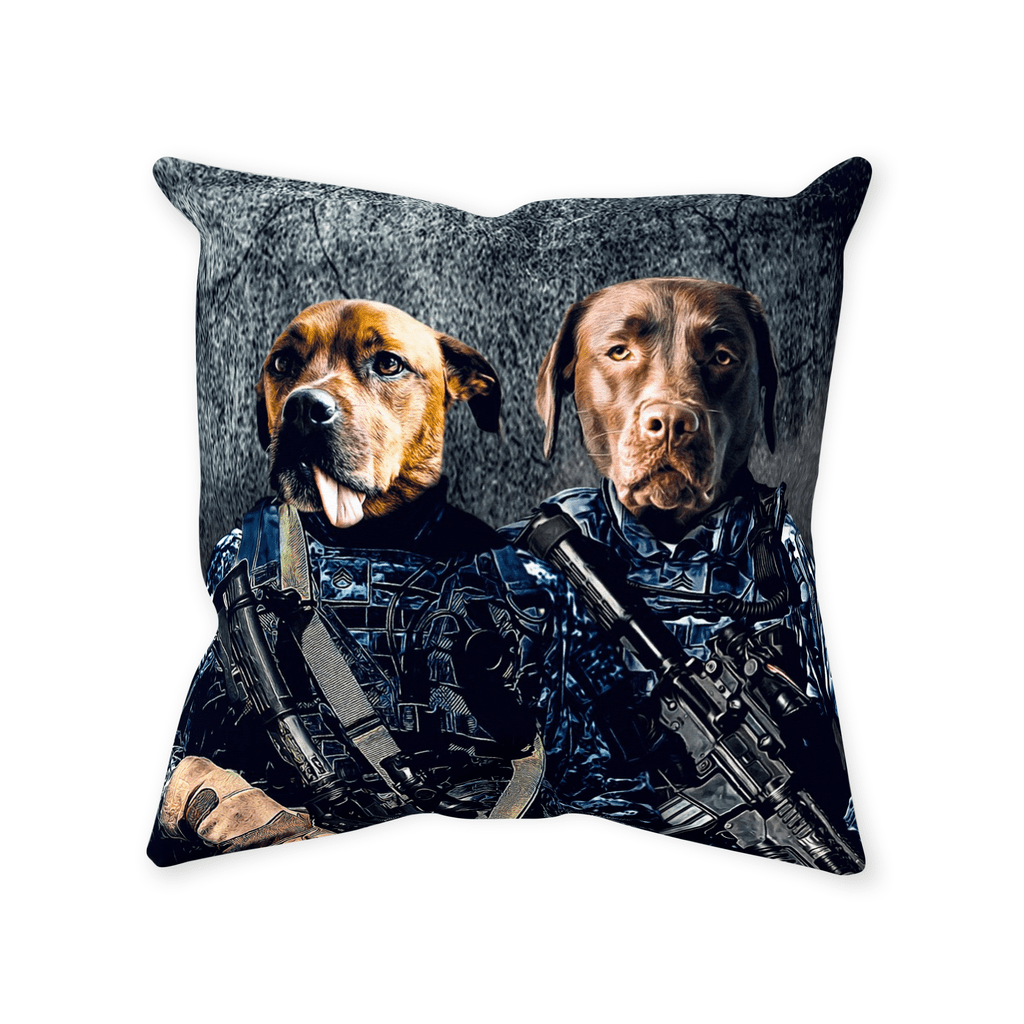 &#39;The Navy Veterans&#39; Personalized 2 Pet Throw Pillow