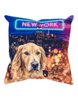 Cojín para perro personalizado 'Doggos of New York'