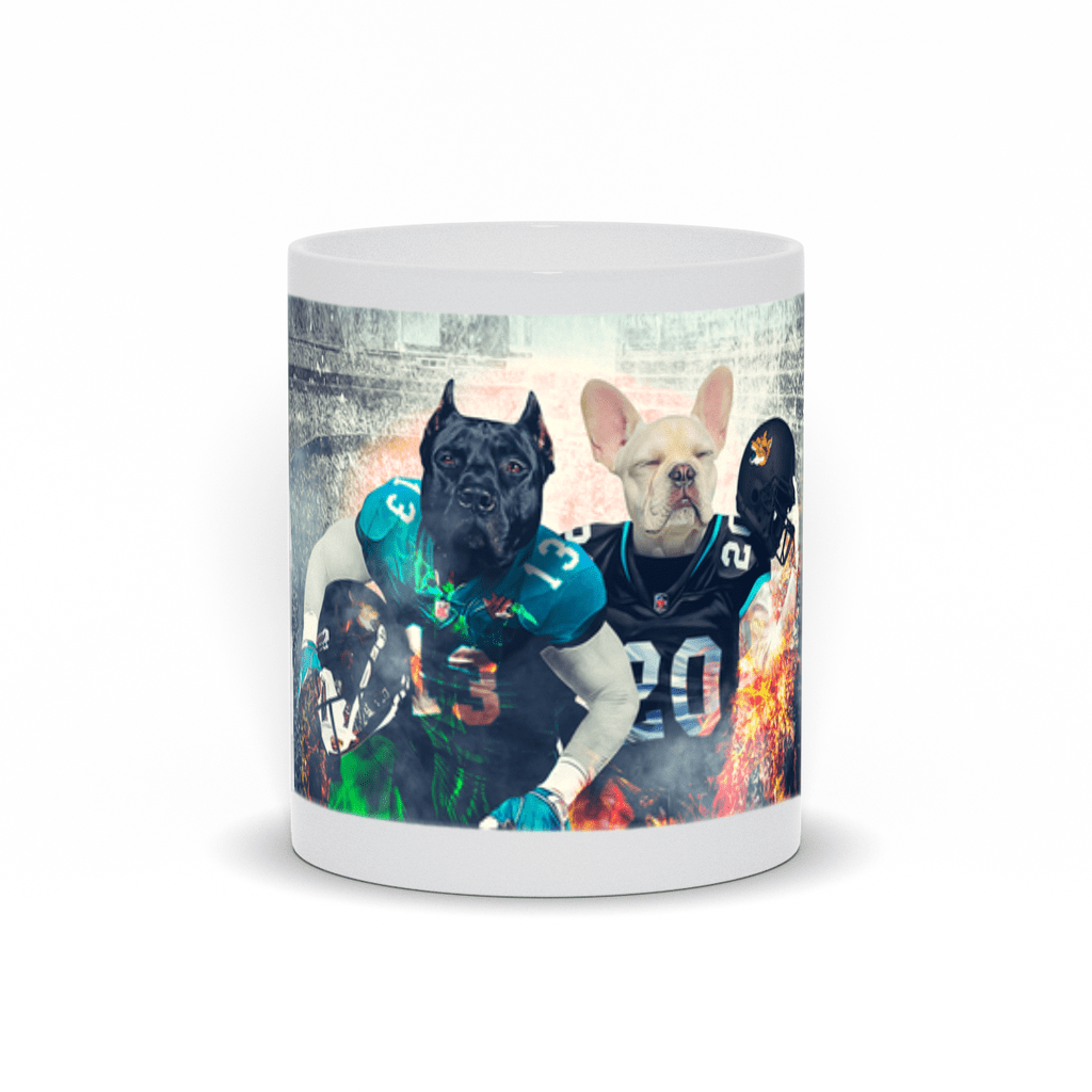 &#39;Jacksonville Doggos&#39; Personalized 2 Pet Mug