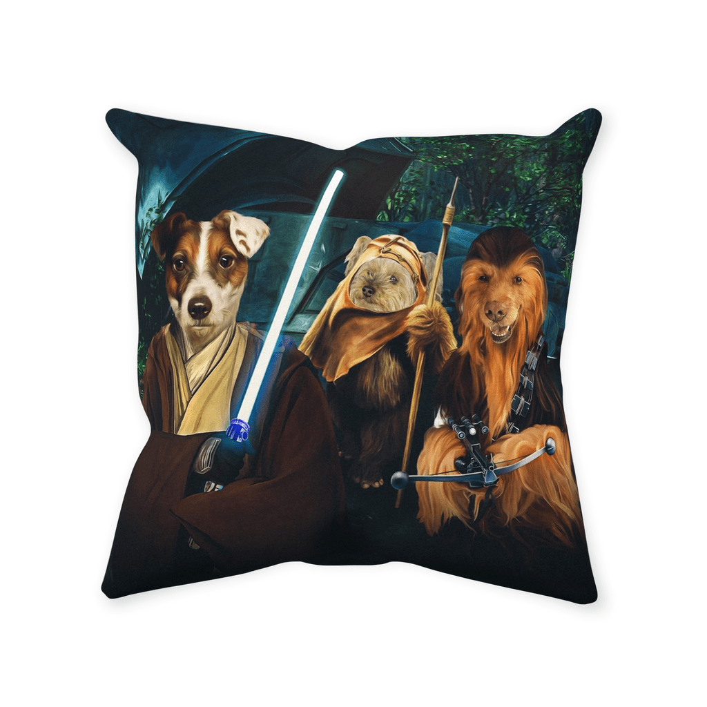 &#39;Star Woofers 2&#39; Personalized 3 Pet Throw Pillow