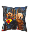 'Superdog & Aquadog' Personalized 2 Pet Throw Pillow