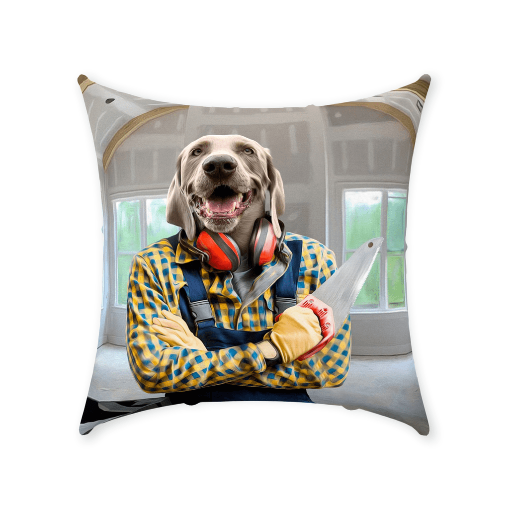 &#39;The Carpenter&#39; Personalized Pet Throw Pillow