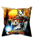 'Street Doggos 2' Personalized 2 Pet Throw Pillow