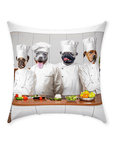 Cojín personalizado para 4 mascotas 'The Chefs'