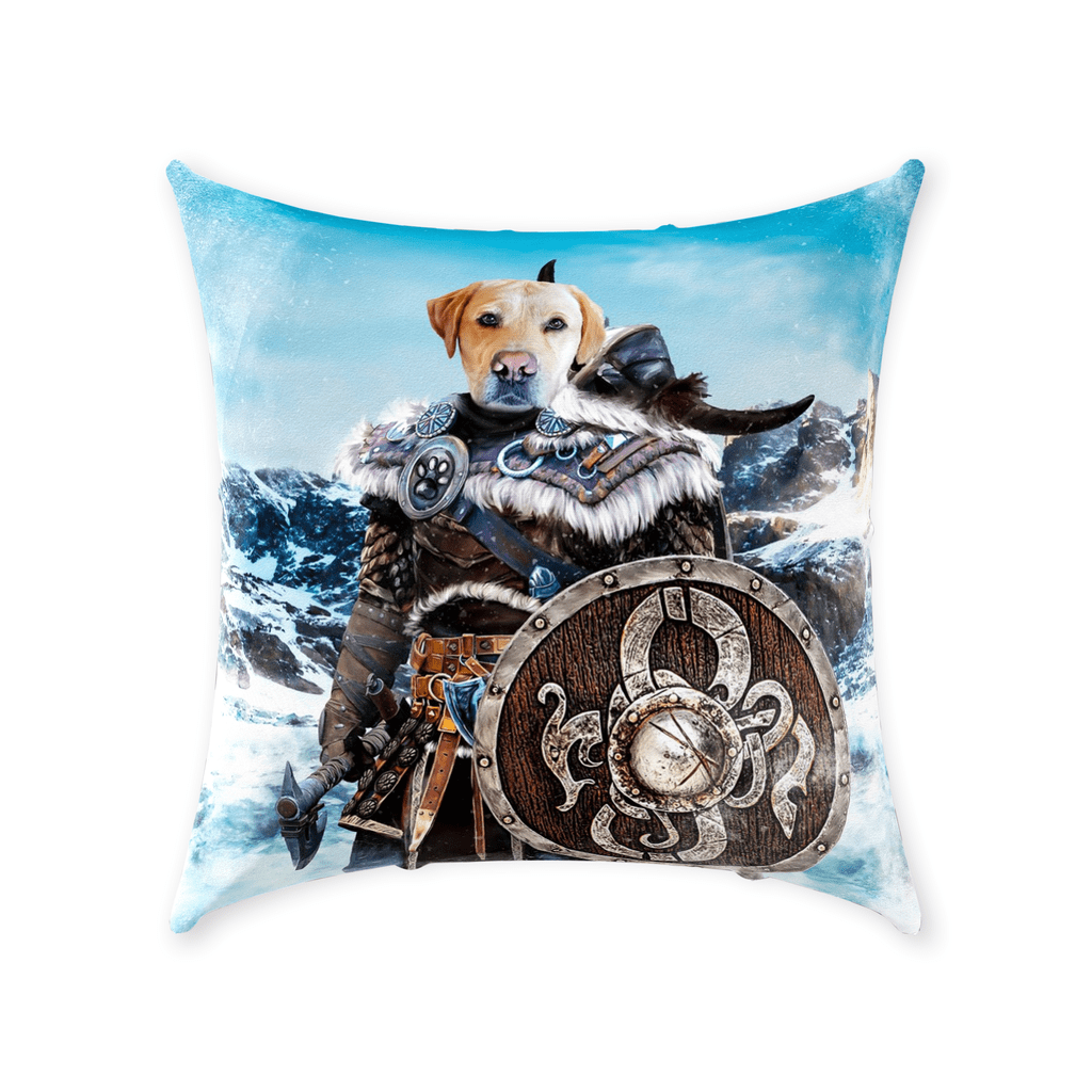 &#39;The Viking Warrior&#39; Personalized Pet Throw Pillow