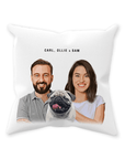 Personalized Modern Pet & Humans Throw Pillow