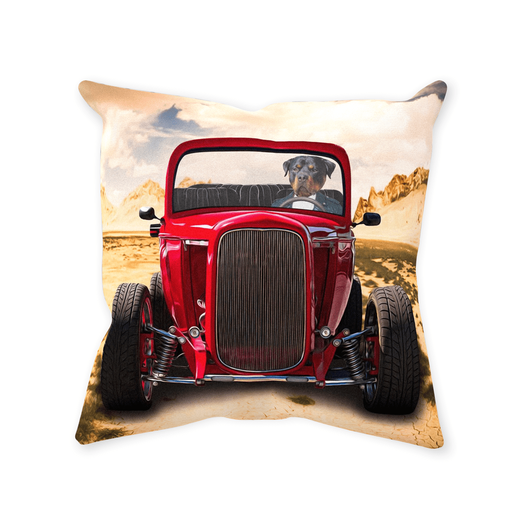 &#39;The Hot Rod &#39; Personalized Pet Throw Pillow