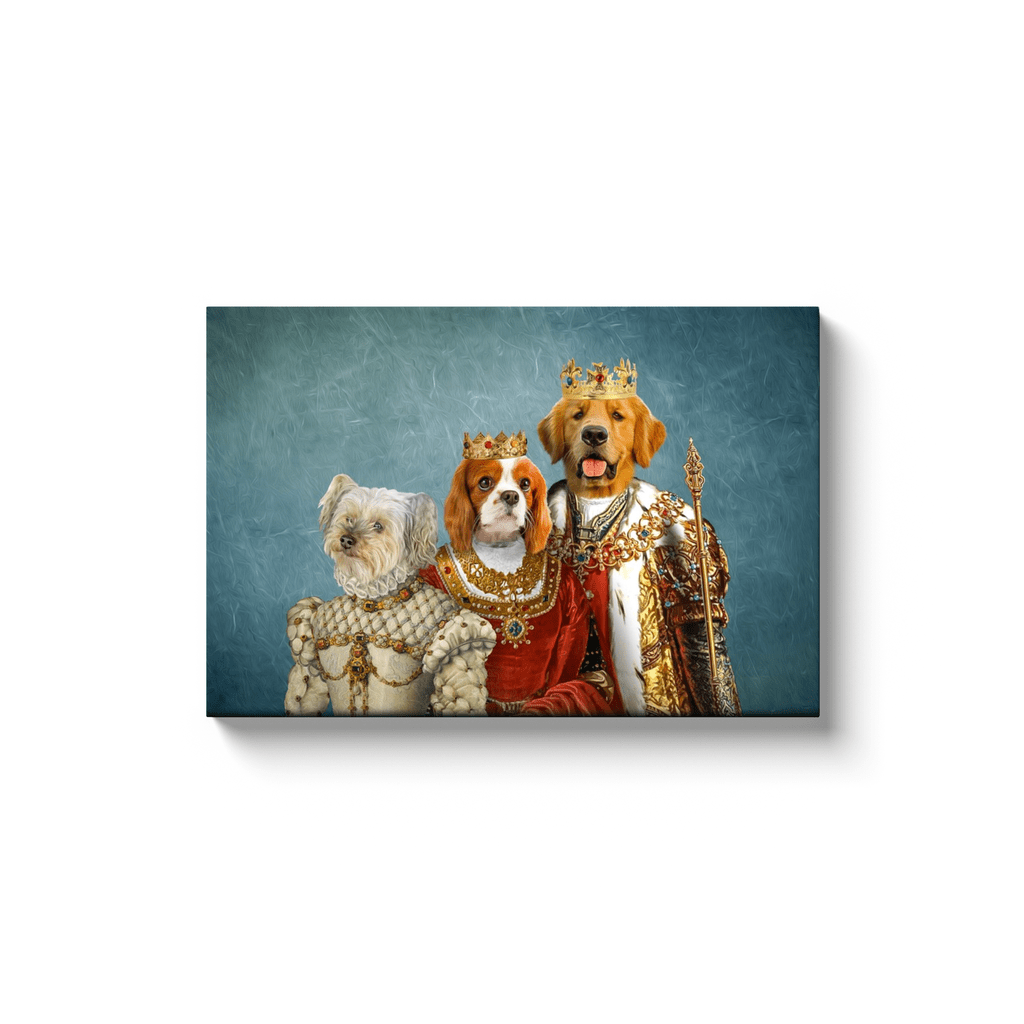 &#39;The Royal Family&#39; Personalized 3 Pet Canvas