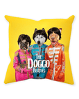 Cojín personalizado con 3 mascotas 'The Doggo Beatles'