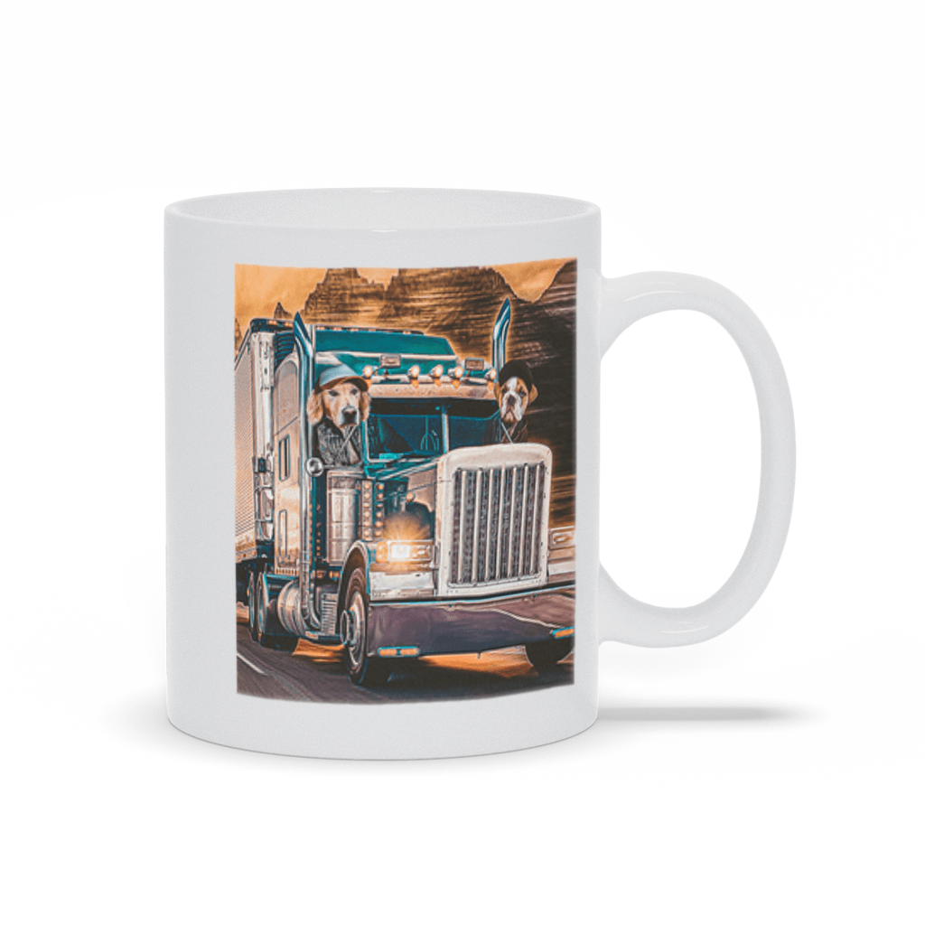 &#39;The Truckers&#39; Personalized 2 Pet Mug