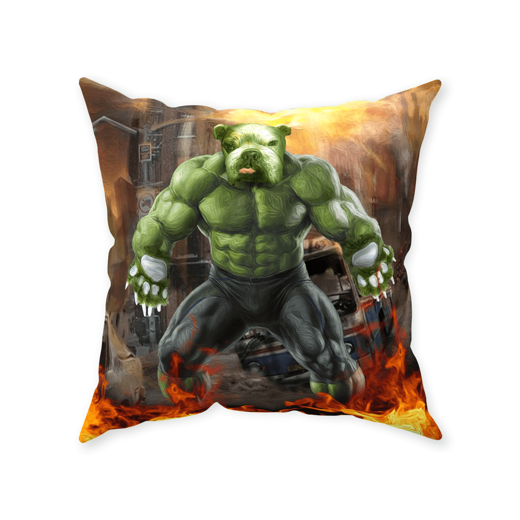 &#39;Doggo Hulk&#39; Personalized Pet Throw Pillow