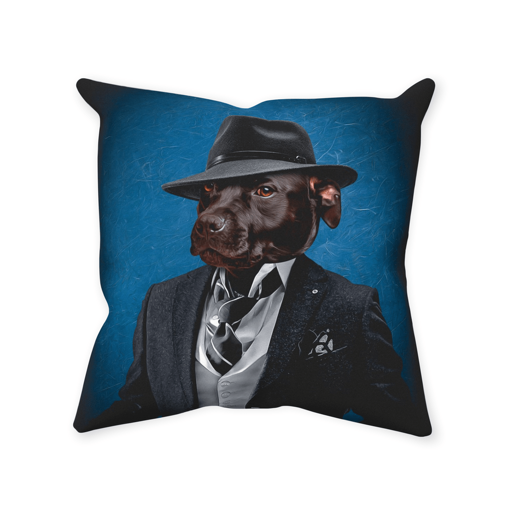 &#39;The Mobster&#39; Personalized Pet Throw Pillow