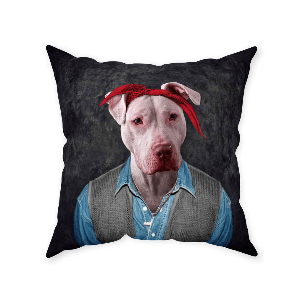 &#39;2Pac Dogkur&#39; Personalized Pet Throw Pillow