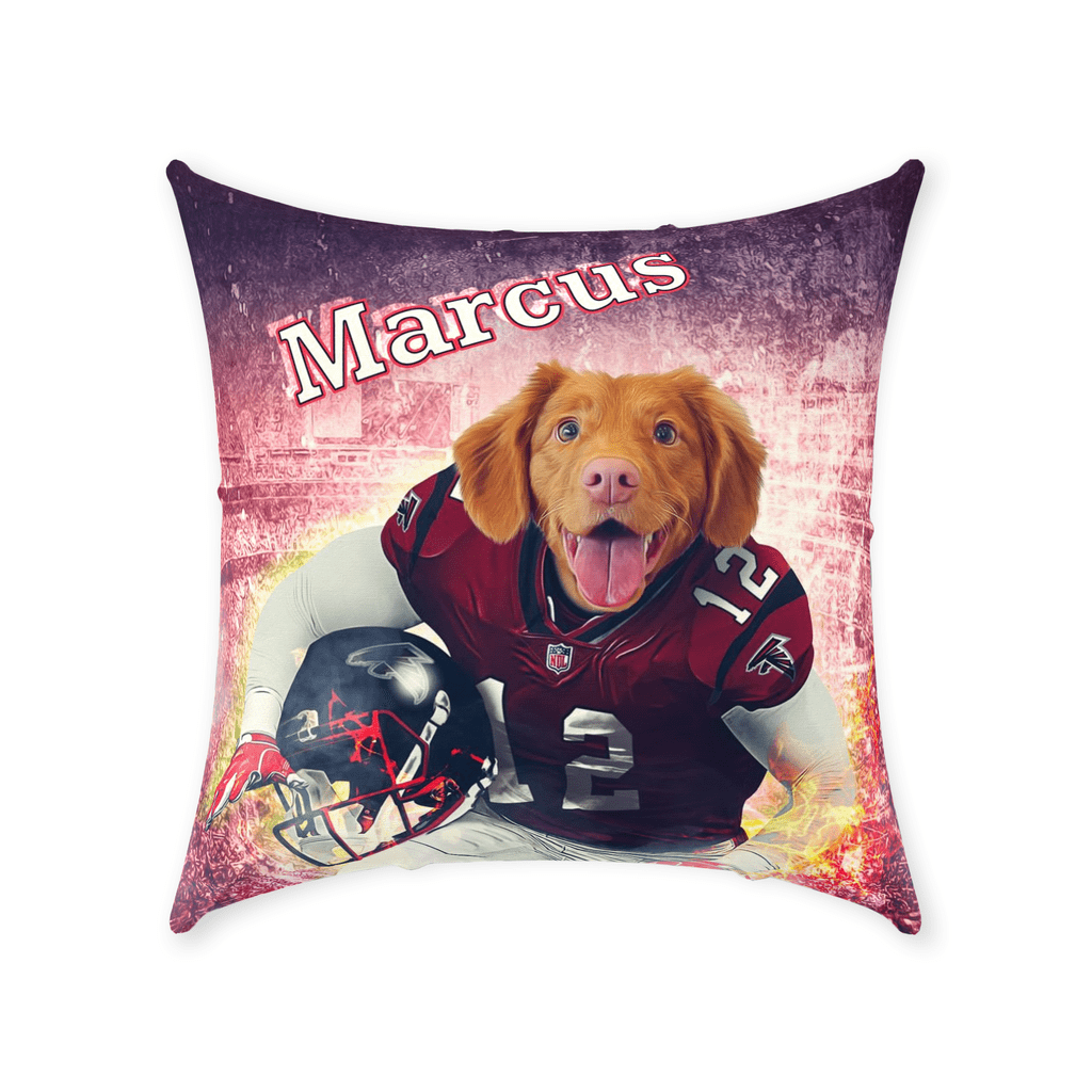 &#39;Atlanta Doggos&#39; Personalized Pet Throw Pillow