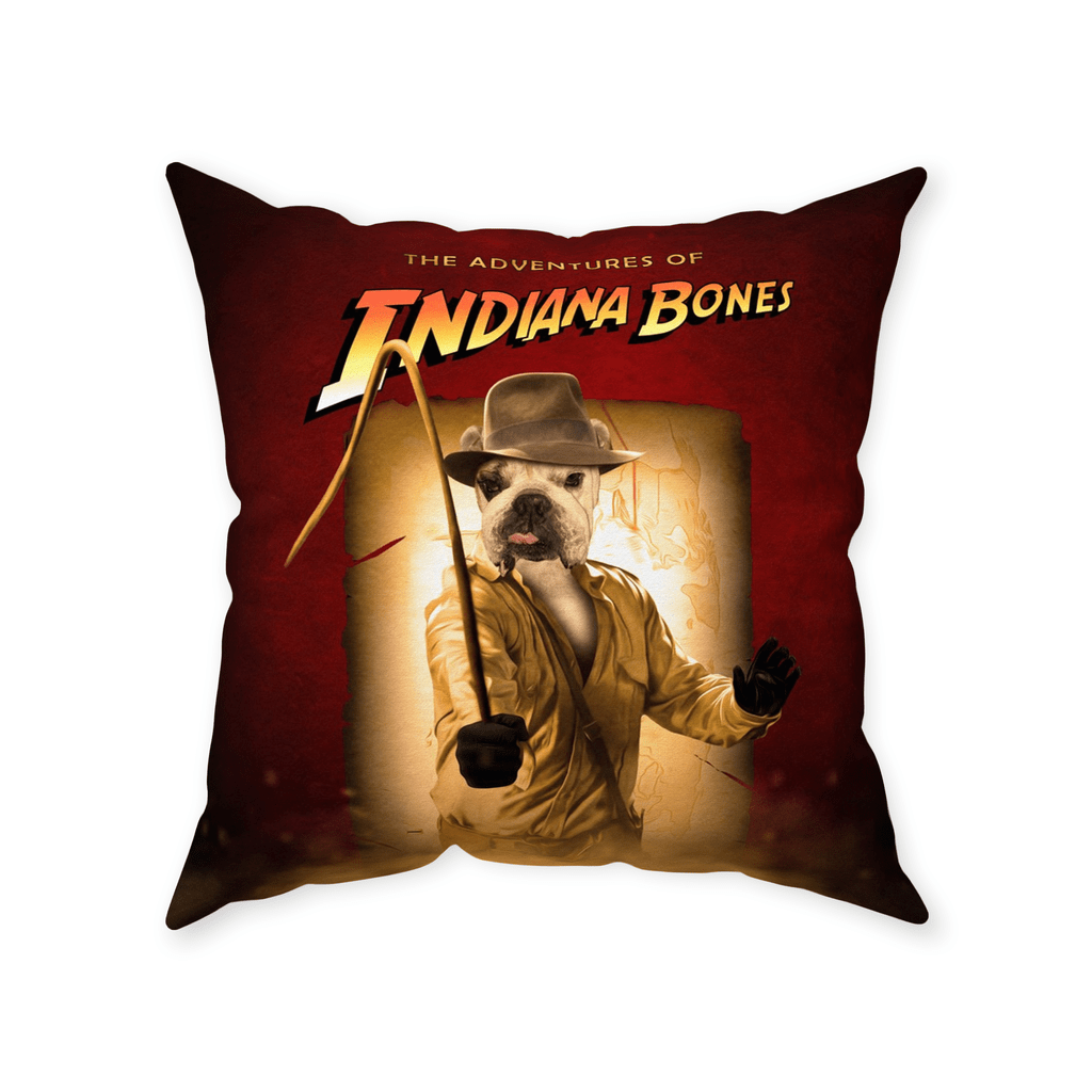 &#39;The Indiana Bones&#39; Personalized Pet Throw Pillow
