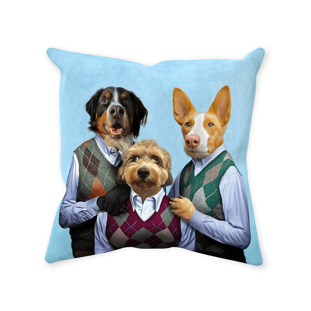 &#39;Step Doggette&#39; Personalized 3 Pet Throw Pillow