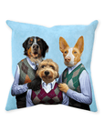 'Step Doggette' Personalized 3 Pet Throw Pillow