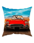 'The Classic Paw-Vette' Personalized 4 Pet Throw Pillow