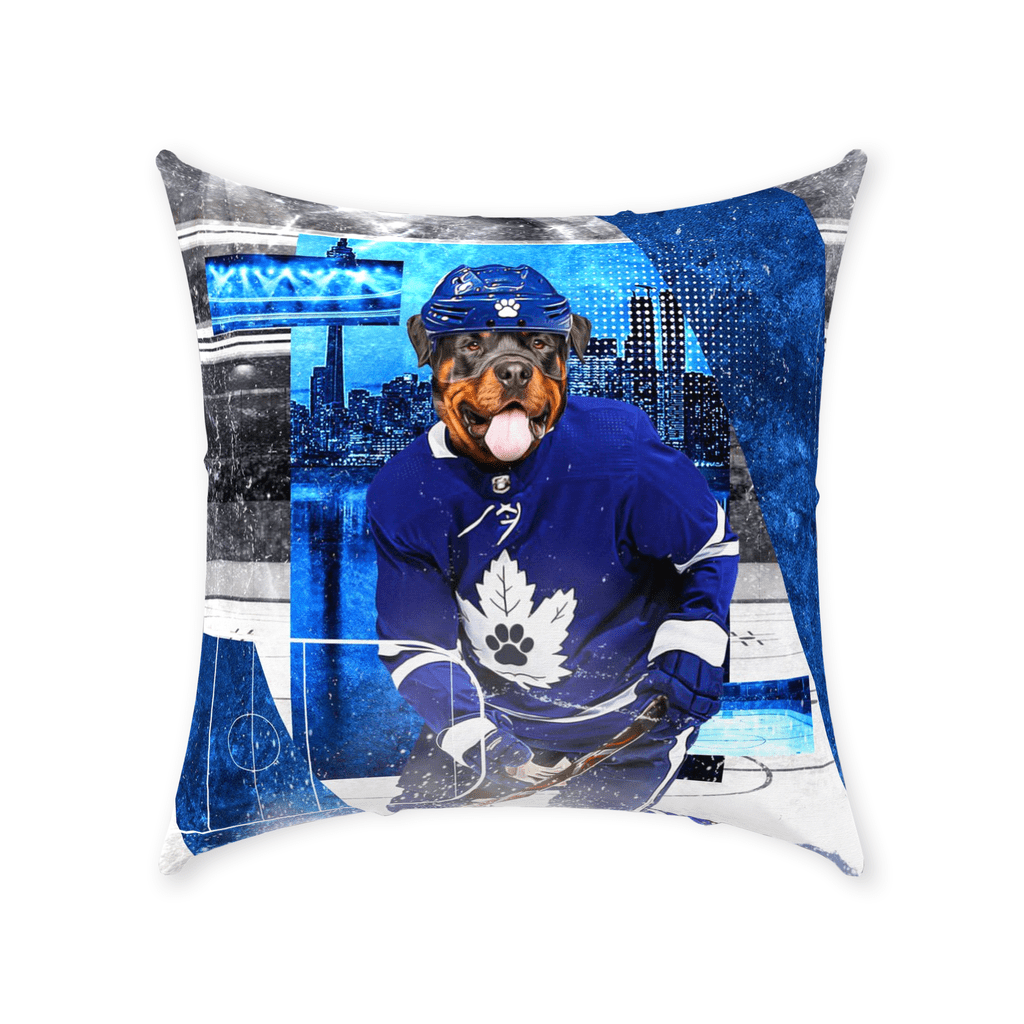 &#39;Toronto Maple Woofs&#39; Personalized Pet Throw Pillow