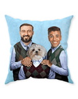 'Step Doggo/Humans (2 Male)' Personalized Throw Pillow