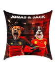 'Belgium Doggos' Personalized 2 Pet Throw Pillow